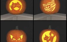 67 Cute Cat Pumpkin Carving Patterns For Free Artsy Pretty Plants