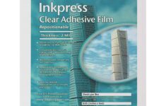 Amazon Inkpress Clear Adhesive Film Repositionable Adhesive Inkjet Film 13x19 20 Sheets Inkjet Printer Paper Office Products