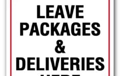 Amazon Please Leave All Packages Deliveries Here Sign 10 X 14 040 Rust Free Metal Made In USA UV Protected And Weatherproof 21158E3 A4 Industrial Scientific