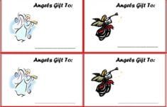 Angel Tree Gift Labels Design And Create For Your Business Or Organization Tree Tags Tag Template Angel Tree