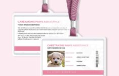 Animal ID Card Templates Design Free Download Template