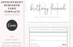 Appointment Reminder Card Template For Canva Editable Etsy de