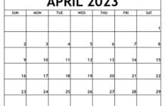 April 2023 Printable Calendar Free printable calendar