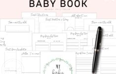 Baby Book Printable Baby Book Pages Baby Memory Book Baby Etsy de