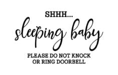 Baby Sleeping Signs Do Not Knock Sign Grafik Von SVG Digital Designer Creative Fabrica