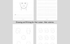 Barbering Head Sheets PDF Printable A4 Size Hairdressing Head Etsy de