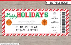 Basketball Ticket Gift Voucher Template Printable Surprise Etsy de