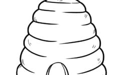 Beehive Template Beehive Coloring Page