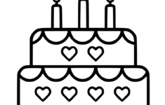 Birthday Cake Coloring Pages ColoringAll