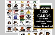 Black History Month Bingo Black History Games Black History Etsy