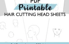 Blank Hair Cutting Head Sheets PDF Printable A4 Size For Etsy de