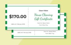 Blank House Cleaning Gift Certificate Template Word Apple Pages Template