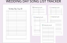 Blank Wedding Song List Minimalist Song List Tracker Etsy de