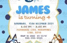 Bluey Custom Birthday Invitations Template We Think You Print