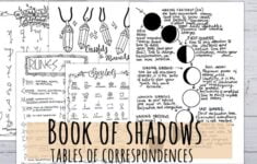 Book Of Shadows Tables Of Correspondences For Magical Rituals Etsy Norway Book Of Shadows Book Of Shadow Spell Book