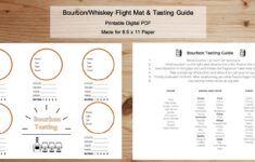 Bourbon Whiskey Printable Flight Mat Tasting Guide Rate Etsy de