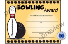 Bowling Certificate Bowling Award Editable Bowling Etsy de