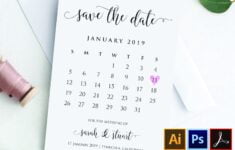 Calendar Save The Date Template Printable Save Our 355767