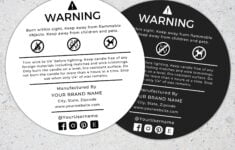 Candle Warning Label Template Editable Candle Safety Label Etsy de