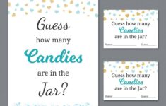 Candy Guessing Game Boy Baby Shower Games Printable Hearts Etsy Candy Guessing Game Boy Baby Shower Games Printable Baby Shower Games