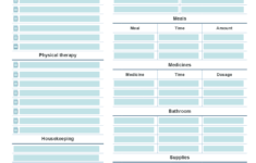 Caregiver Daily Checklist Template