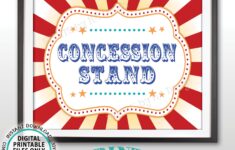 Carnival Party Concession Stand Sign Concessions Carnival Etsy de