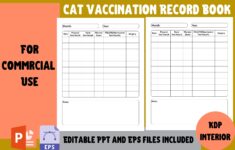 Cat Vaccination Record Book Grafik Von Cool Worker Creative Fabrica