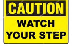 Caution Watch Your Step Warning Sign Stock Vector Image By mnaleen gmail 385816158