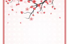 Cherry Blossom Template Royalty Free Vector Image