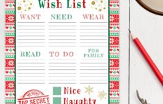 Christmas Wish List Printable Template For Kids Editable Etsy de