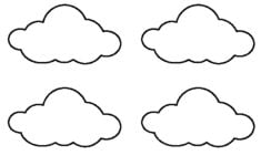 Clouds Paper Pattern Cut Out Kids Pic