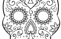 Coloring Pages Of Skulls For Day Of The Dead Coloring Home