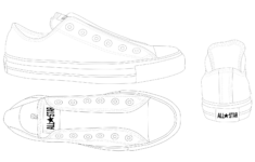 Converse ALL STAR Low Template By Katus nemcu On DeviantART Shoe Template Decorated Shoes Shoe Sketches