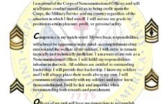 Creed Of The Non Commissioned Officer Non Commissioned Officer Creed Army