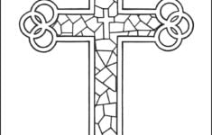 Cross Coloring Page Stained Glass TheCatholicKid