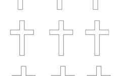 Cross Outlines Printables For Coloring Pages Stencils More