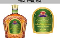 Crown Royal Green Apple Custom Bottle Label Crown Royal Etsy