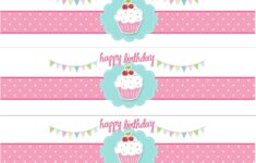 Cupcake Birthday Party With FREE Printables Birthday Labels Water Bottle Labels Template Printable Water Bottle Labels