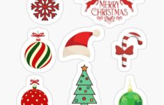 CUTE MERRY CHRISTMAS STICKER PACK GIFT Sticker By HichemAL Christmas Stickers Printable Christmas Stickers Xmas Sticker