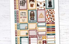 DAY 7 Free Printable Harry Potter Printable Planner Stickers Krafty Planner