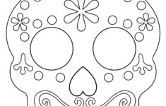 Day Of The Dead Masks Sugar Skulls Free Printable Paper Trail Design