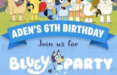 Digital Bluey Birthday Invitation Templates We Think You Print