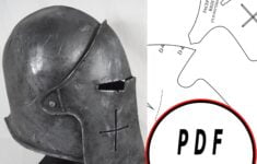 DIY Knight Barbute Eva Foam Helmet Warden Template Pattern Etsy de