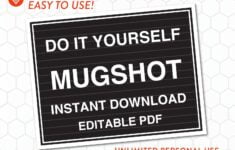 DIY Mugshot Sign Mugshot Template Unlimited Personal Use Etsy Mug Shots Mug Shot Sign Signs