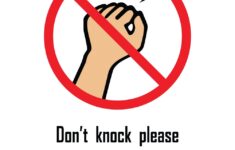 Do Not Knock Sign Royalty Free Vector Image VectorStock