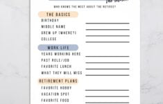 Do You Know The Retiree Printable Retirement Game Icebreaker Etsy Retirement Parties Icebreaker Activities Military Retirement Parties