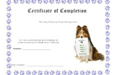 Dog Training Certificates Etsy