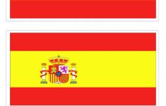 Download This Free Printable Spain Template A4 Flag A5 Flag 8 And 21 Flags On One A4page Easy To Use In Your Own Des In 2022 Spain Flag Flag Template Flag Printable