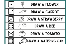 Drawing Garden Game To Print For Kids Roll And Draw Views From A Step Stool