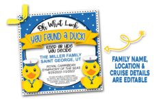 Duck Tags Cruising Ducks Rubber Duck Tag Cruising Duck Game Tags Editable Details Printable Cruise Printables Instant Download